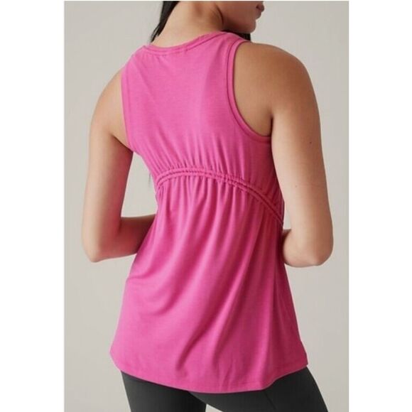 Athleta Air Out Cinch Tank Top Pink Size Large - Picture 2 of 9
